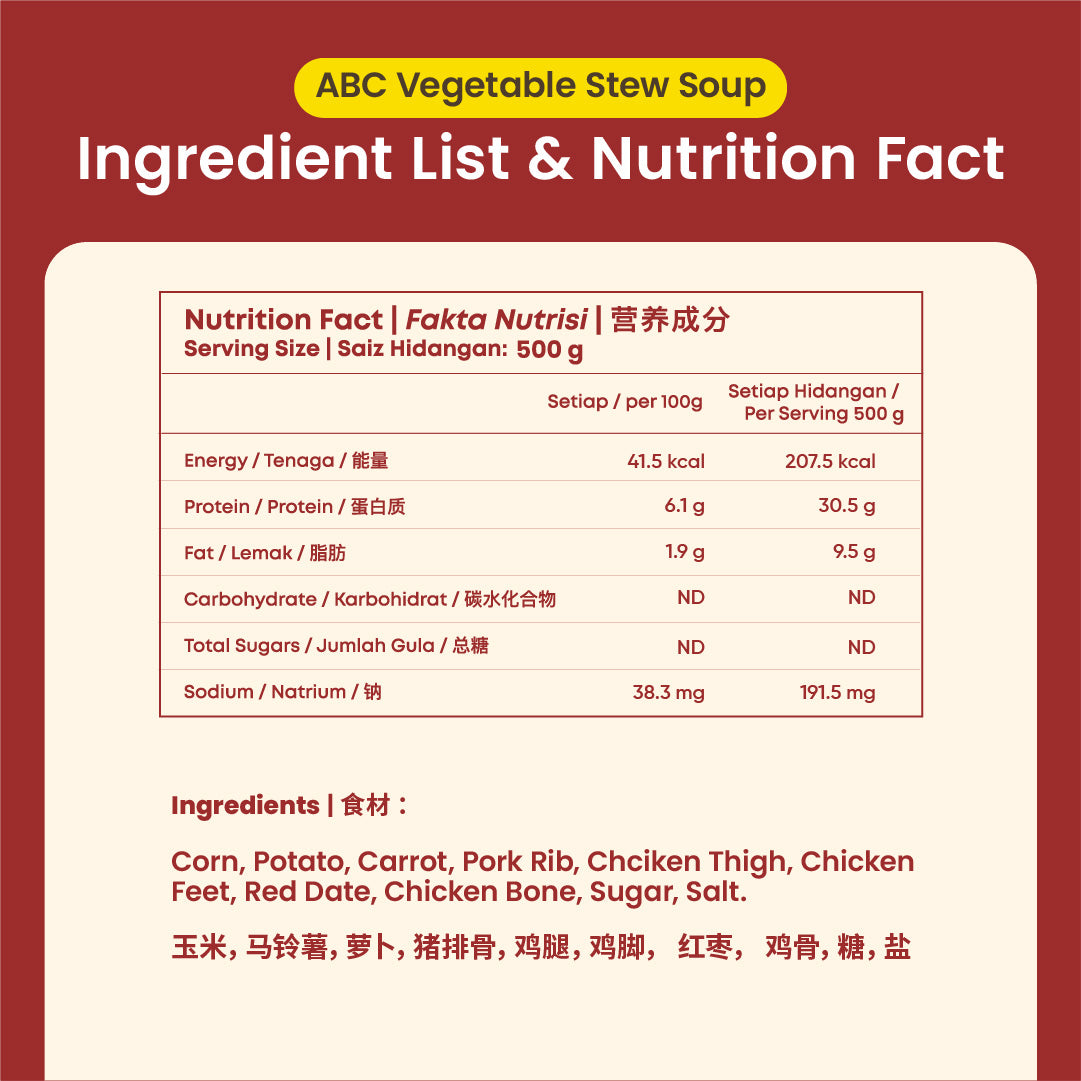 营养ABC肉骨汤 ABC Vegetable Stew Soup